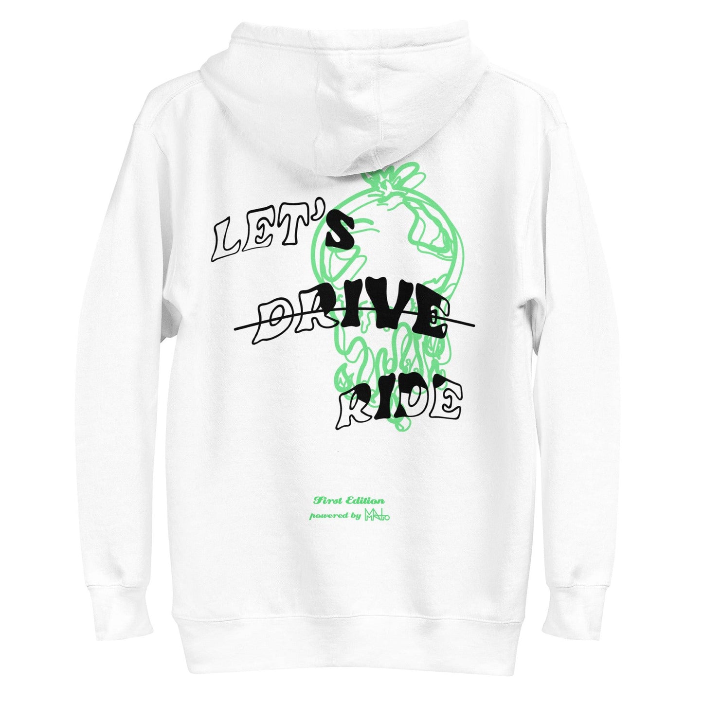 Let´s ride Hoodie white